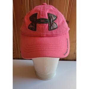 Under Armour Camo Logo Pink Womens Snapback Baseball Hat Adjustable